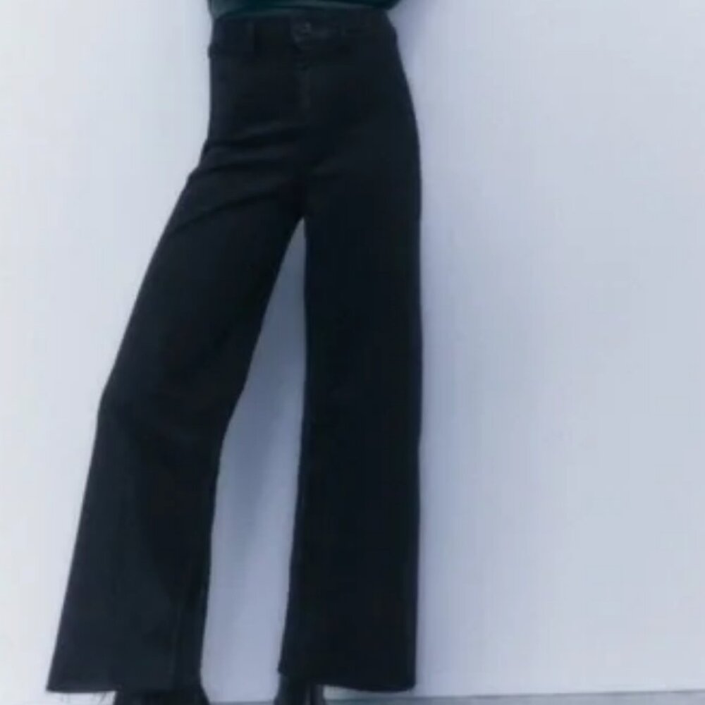 Zara Marine Straight black jeans 6